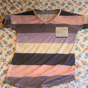 Striped pink/white/grey extra large shirt